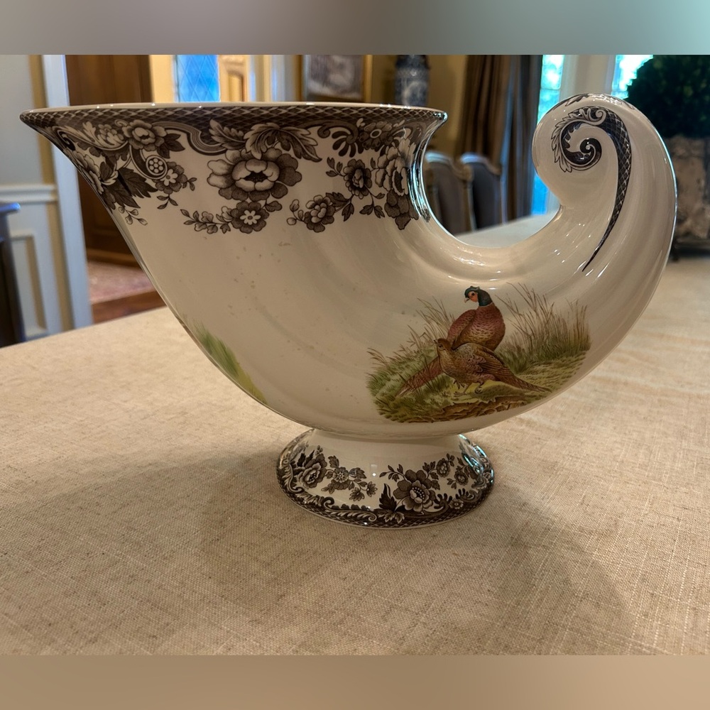Rare SPODE Woodland S3422 Cornucopia! ❤️❤️made in England❤️Wonderful